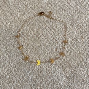 Gold butterfly choker